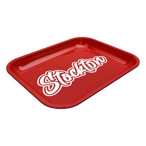 Large Dope Trays x Stockton – Red background White Logo - Reefer Madness