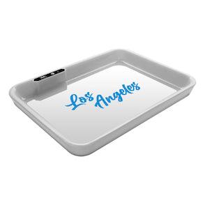 Dope Trays x Los Angeles - white background blue logo - Reefer Madness
