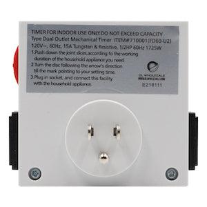 Grow1 120V Dual Outlet Mechanical Timer - Reefer Madness