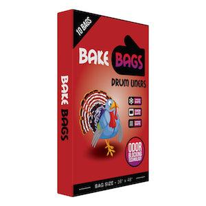 Bake Bags 55 Gallon Drum Liners 36'' x 48'' - 10 Pack
