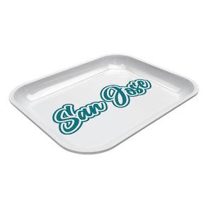 Large Dope Trays x San Jose – White Background Teal logo - Reefer Madness