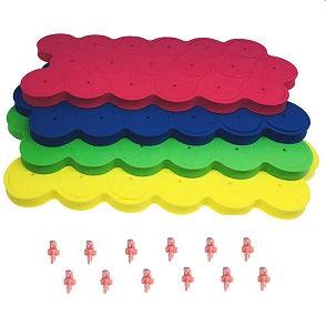 1.625'' Neoprene Replacement - 72pcs per bag (green, yellow, blue and red) + 12pcs sprayers