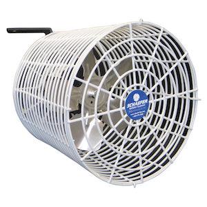 Schaefer Versa-Kool Circulation Fan 8 in w/ Tapered Guards Cord & Mount - 450 CFM