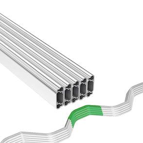 6.5' Feet "U" Shape Aluminum Wiggle Wire Channel For Greenhouse and Wiggle wire 6.5' White (10 Pack)