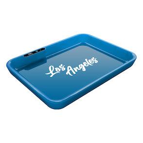 Dope Trays x Los Angeles – Blue background white logo - Reefer Madness