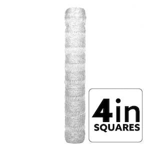 5' x 3300' White VineLine Plastic Garden Netting Roll w/ 4" Squares