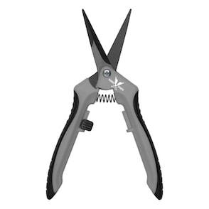 Piranha Pruner Trimming Scissors - Grey Handle & Straight Black Fluorine Blade - Reefer Madness