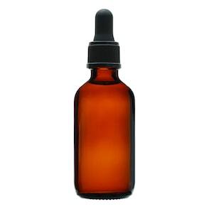 60ml Amber glass tincture dropping bottle with graduation with black cap (Case of 192)