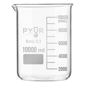 Pyur Scientific Low Form Glass Beaker w/ Graduations and Spout
