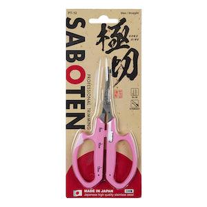 Saboten Stainless Steel Angled Blade Trimming Scissors - Orange (PT-13)