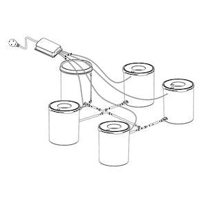 Grow1 Deep Water Culture (DWC) 4 Bucket + Reservoir Complete Kit - Reefer Madness